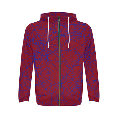 Scatter All Over Print Full Zip Hoodie